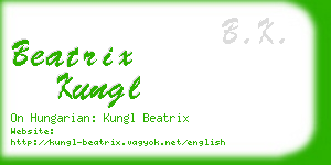 beatrix kungl business card